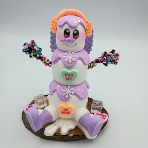 Valentine's fake bake Snow Angel, Valentine's Snowman, Fake Bake Valentine's